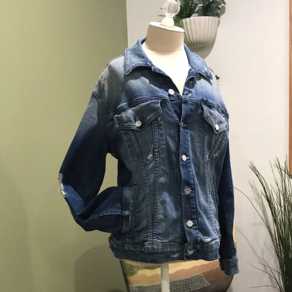 MOTHER Blue Denim Jacket - Picture 2 of 7